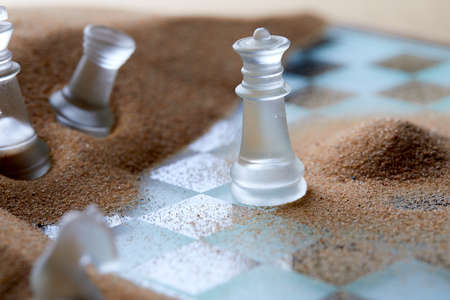 Chess strategy and defense, choice and strategy concept.の写真素材