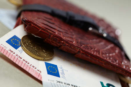 wallet with moneyの写真素材