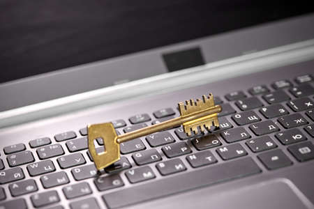key on the computer keyboardの写真素材