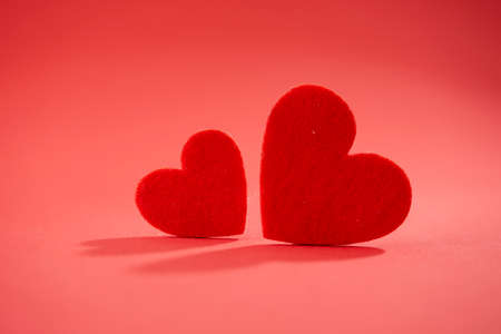 red heart, festive background for february 14, valentines dayの写真素材