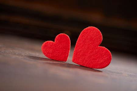 red heart, festive background for February 14, valentine's dayの写真素材