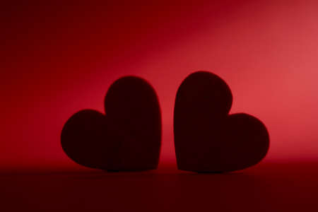 red heart, festive background for february 14, valentines dayの写真素材