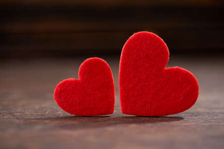 red heart, festive background for February 14, valentine's dayの写真素材