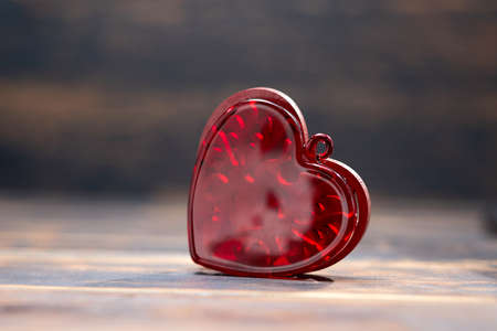 red heart, festive background for february 14, valentines dayの写真素材