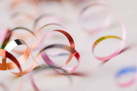 holiday ribbons on the whiteの写真素材
