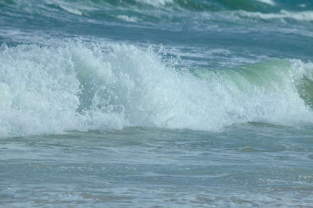 texture blue sea or ocean water full frameの写真素材