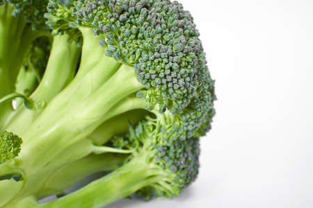 fresh broccoli on the whiteの写真素材