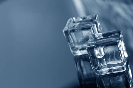 ice cubes on the glassの写真素材