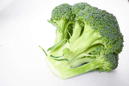 fresh broccoli on the whiteの写真素材