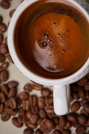 cup with italian coffeeの写真素材