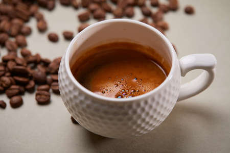 cup with italian coffeeの写真素材