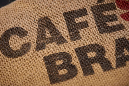 Background of a hessian coffee bag