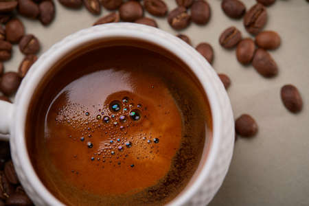 cup with italian coffeeの写真素材