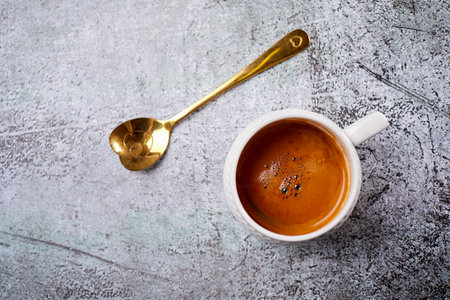cup with italian coffeeの写真素材