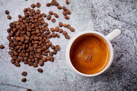 cup with italian coffeeの写真素材
