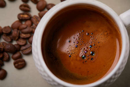 cup with italian coffeeの写真素材