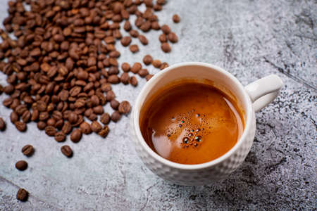 cup with italian coffeeの写真素材
