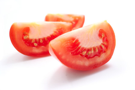 fresh tomato on the whiteの写真素材