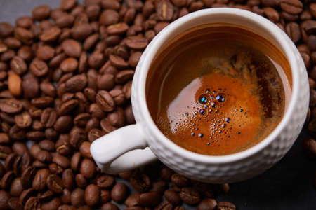 cup with italian coffeeの写真素材
