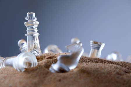 Chess strategy and defense, choice and strategy concept.の写真素材