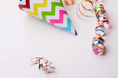 holiday ribbons on the white backgroundの写真素材