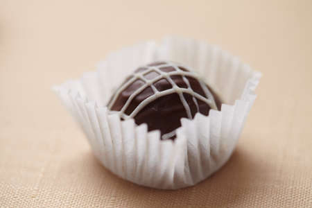 chocolate sweets on the tableの写真素材
