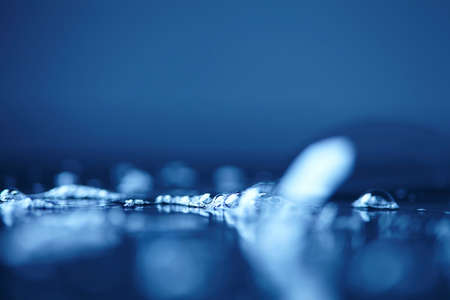 water bubbles on the glassの写真素材