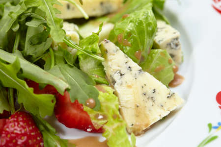 salad with strawberries and cheeseの写真素材