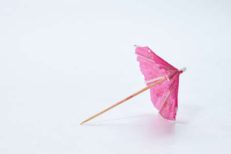Cocktail Umbrella isolated on whiteの写真素材