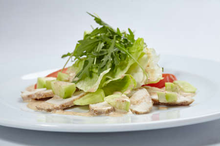 salad with chickenの写真素材