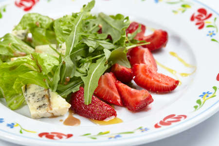 salad with strawberries and cheeseの写真素材