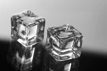 ice cubes on the glassの写真素材