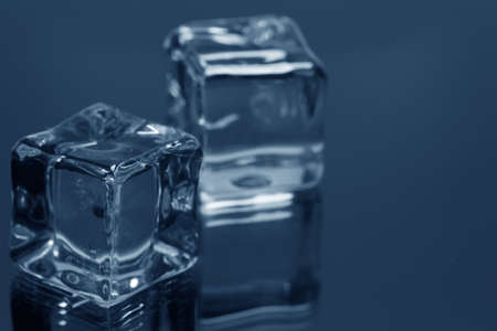 ice cubes on the glassの写真素材
