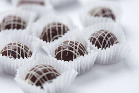 chocolate sweets in the boxの写真素材