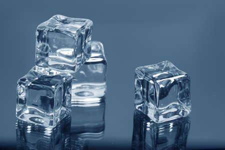 ice cubes on the glassの写真素材