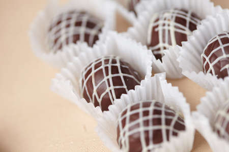 chocolate sweets in the boxの写真素材
