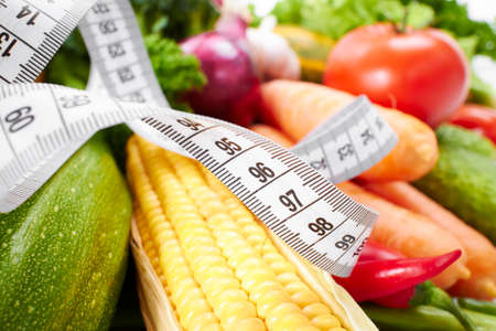 fresh vegetables on the whiteの写真素材