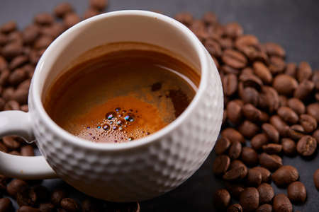 cup with italian coffeeの写真素材