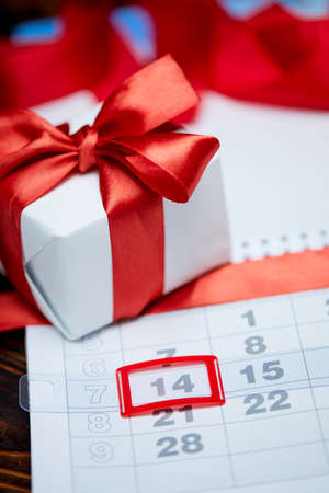 Valentine's day romantic background. Valentine's day beauty composition.の写真素材