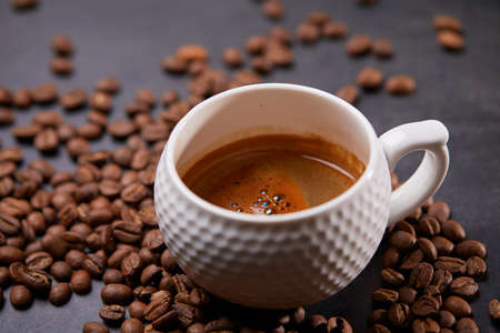 cup with italian coffeeの写真素材