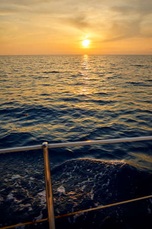sunset over sea, beautiful sunsetの写真素材