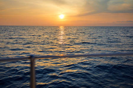 sunset over sea, beautiful sunsetの写真素材