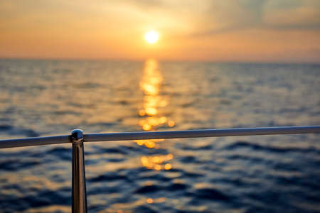sunset over sea, beautiful sunsetの写真素材