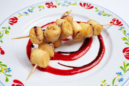 fried sweet rollsの写真素材