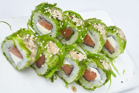 tasty sushi on the whiteの写真素材