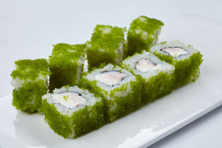 tasty sushi on the whiteの写真素材