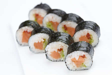 tasty sushi on the whiteの写真素材