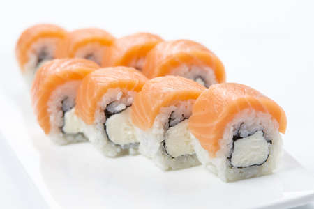 tasty sushi on the whiteの写真素材