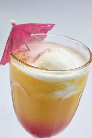summer lemonade with ice creamの写真素材