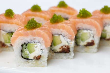 tasty sushi on the whiteの写真素材